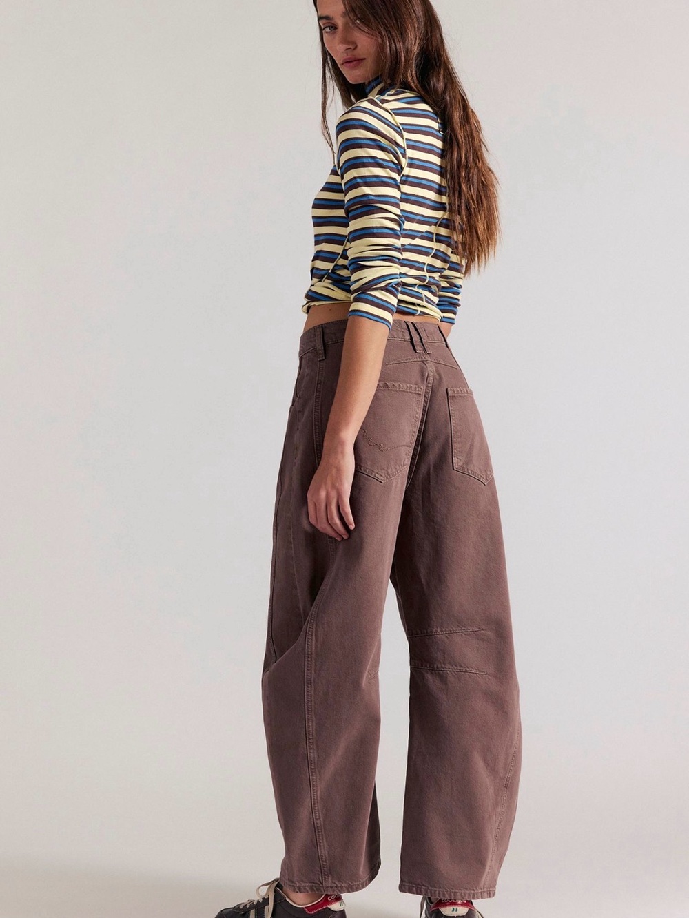 We The Free Good Luck Mid Rise Barrel Jeans